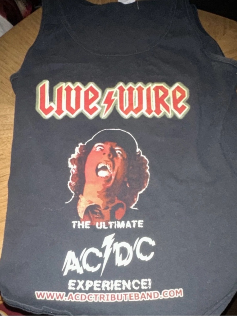 Live Wire AC/DC Tribute Black Tank Top